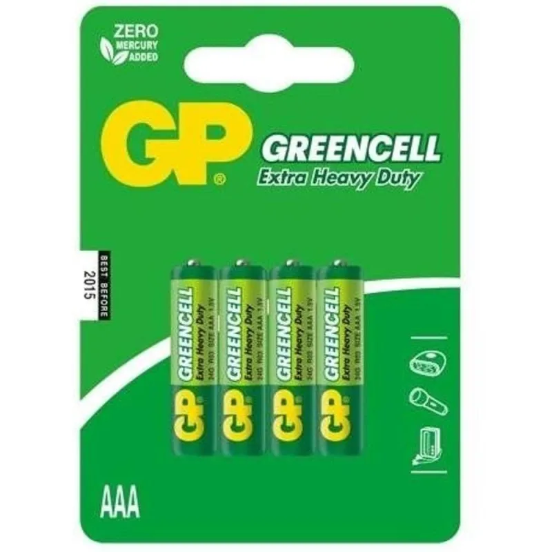 Baterie Zinc Carbon GP, R3, 4 Bucati