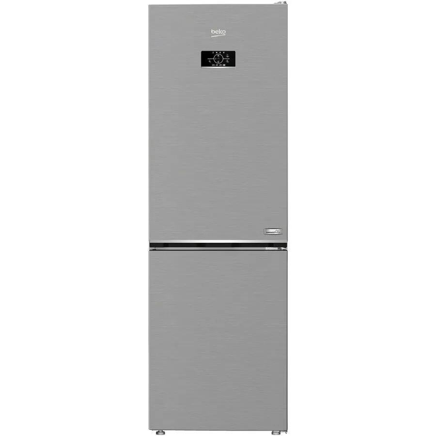 Beko Combina frigorifica Beko B3RCNA364HXB1, 316L, Clasa E, 187 cm, Metal Look