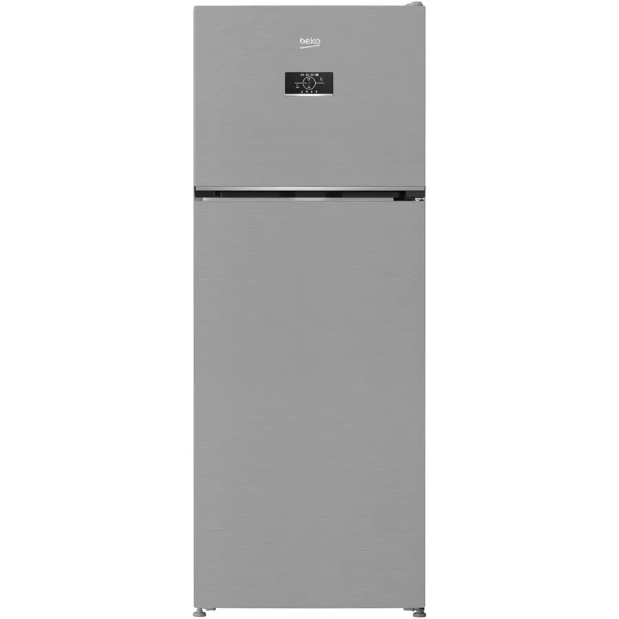 Beko Frigider cu doua usi Beko B3RDNE504HXB, 477L, Clasa E, H 186,5 cm, Metal Look