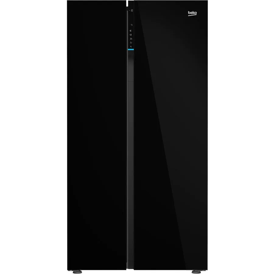 Beko Side by Side Beko GN163140ZGBN, 580L, Clasa E, H 179 cm, Sticla neagra