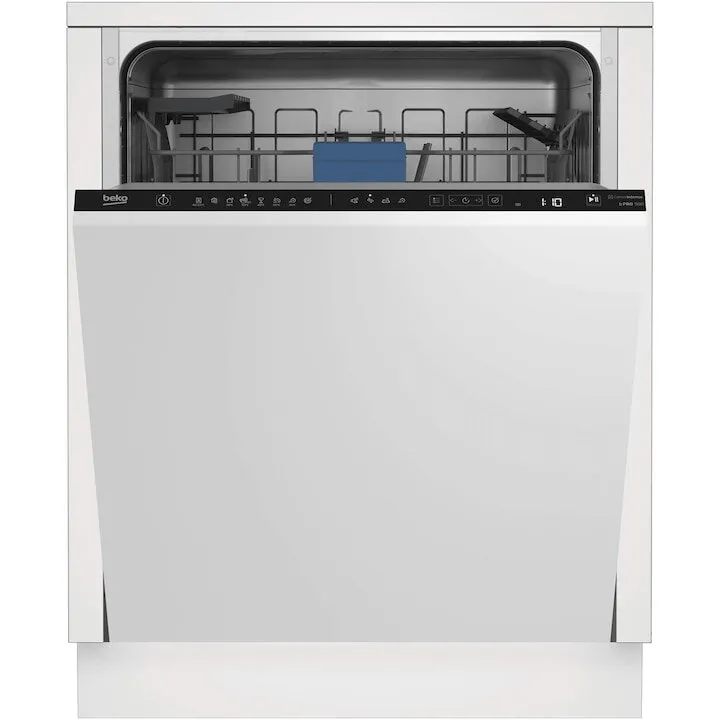 Beko Masina de spalat vase incorporabila Beko BDIN28450C, 14 seturi, 8 programe, Clasa B, Deschidere automata a usii, Motor ProSmart Inverter, Fast+, 60 cm