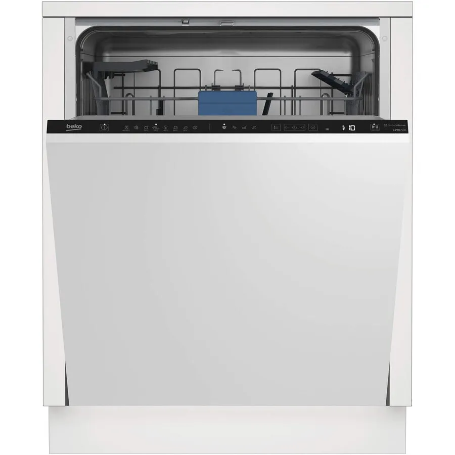 Beko Masina de spalat vase incorporabila Beko BDIN384D0C, 14 seturi, 8 programe, HygieneIntense, AutoDoor Opening, Quick&Shine, Clasa C, 60 cm, Alb