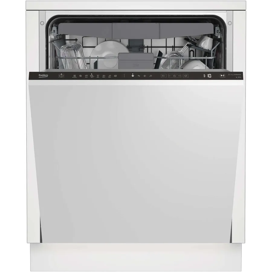 Beko Masina de spalat vase incorporabila Beko BDIN38521Q, 15 seturi, 8 programe, Motor ProSmart Inverter, Fast+, AutoGlassShield, Clasa E, 60 cm