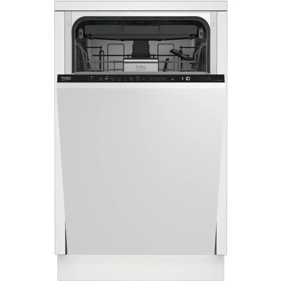 Beko Masina de spalat vase incorporabila Beko DIS48120, 11 seturi, 8 programe, Clasa E, Motor ProSmart™Inverter, Extra Drying, AquaIntense®, Mini 30’, 45 cm