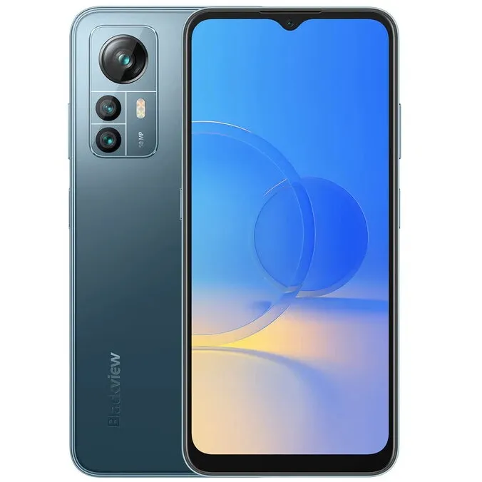 Blackview Telefon mobil Blackview A85, 4G, 6.56 HD+, 8GB RAM, 128GB ROM, Android 12, Unisoc T606 Octa Core, Bt. v5.0, NFC, 4480mAh, Dual SIM, Albastru