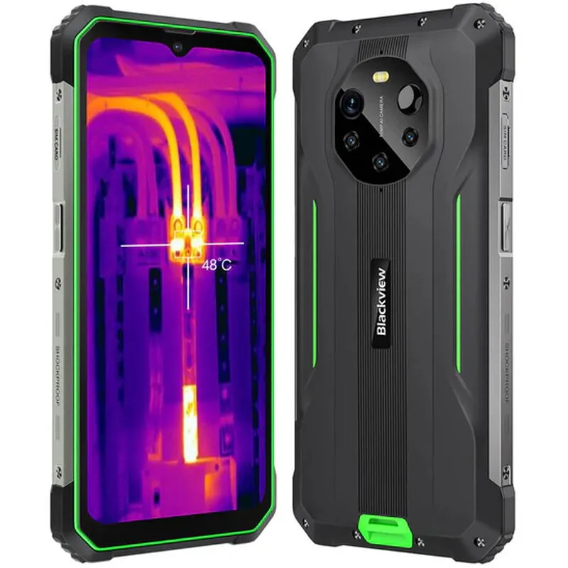 Blackview Telefon mobil Blackview BL8800 Pro, Robust, 5G, Camera termica FLIR Lepton, Ecran FHD+ 1080x2408, 120Hz, Memorie 8GB RAM, Memorie flash 128GB, Dual SIM, Baterie 8380 mAh, Verde