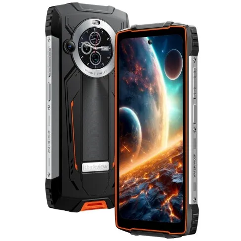 Blackview Telefon Mobil Blackview BV8200, Procesor Mediatek Helio G100 Octa-Core, Ecran IPS LCD 6.5, 12GB RAM, 256GB Flash, Camera Duala 50 + 13 MP, Wi-Fi, 4G, Dual Sim, Android, Negru/Portocaliu