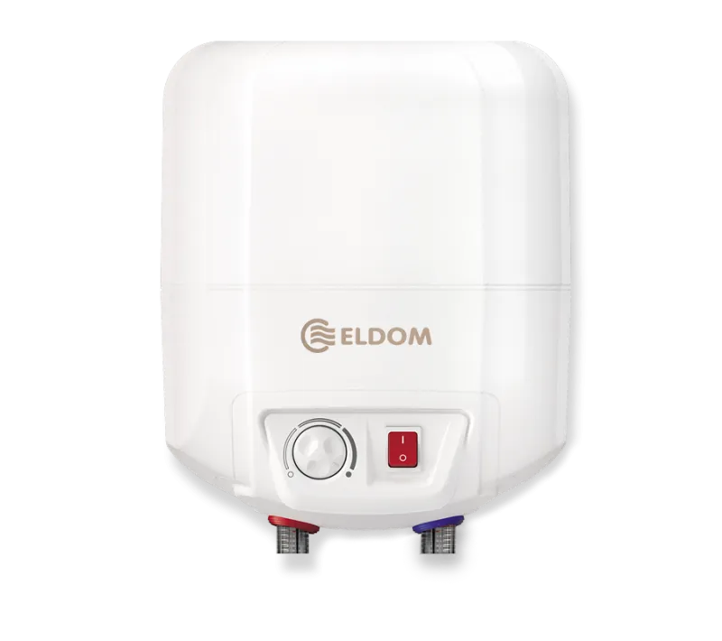 Boiler electric Eldom 7 litri, 1500 W, montare deasupra chiuvetei, email durabil de zirconiu si protectie catodica impotriva coroziunii