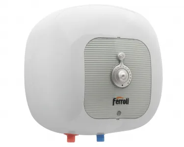 Boiler electric Ferroli Cubo SG 30, 1500 W, 30 l, Termostat reglabil, Protectie electrica IPx4, Montare deasupra chiuvetei