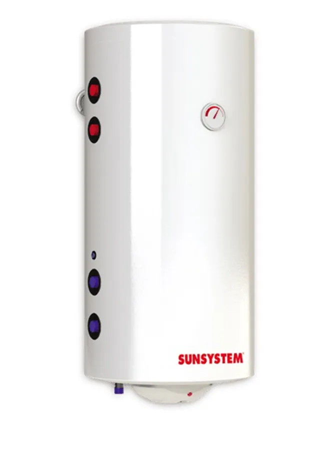 Boiler termoelectric Sunsystem BB NL2 200 PRL 3KW L cu doua serpentine, 200 litri, putere serpentina 15 kw, putere electrica 3 KW, serpentine pe partea stanga, reglaj extern al temperaturii, izolatie termica
