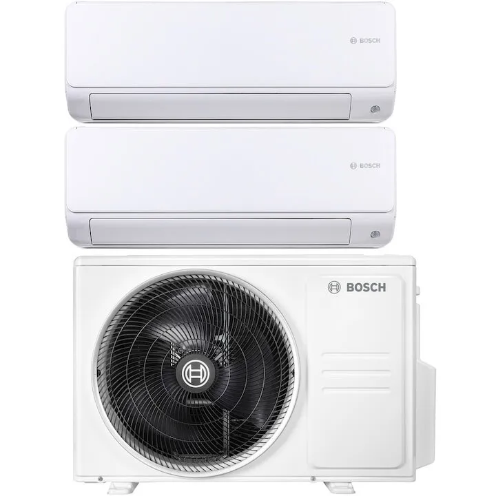 BOSCH Aparat de aer conditionat multi-split Bosch Seria 6000i, 9000 + 12000 BTU, unitate externa 21000 BTU, Clasa A++/A+, Wi-Fi Ready