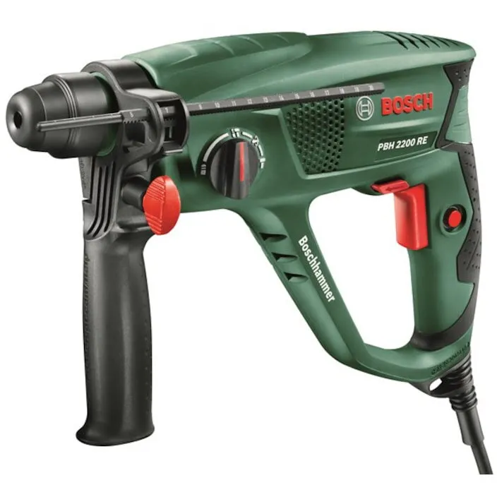 BOSCH Ciocan rotopercutor Bosch PBH 2200 RE, 570 W, 1.7 J, 2300 RPM, 5800 percutii/min, 30 mm diametru maxim de gaurire
