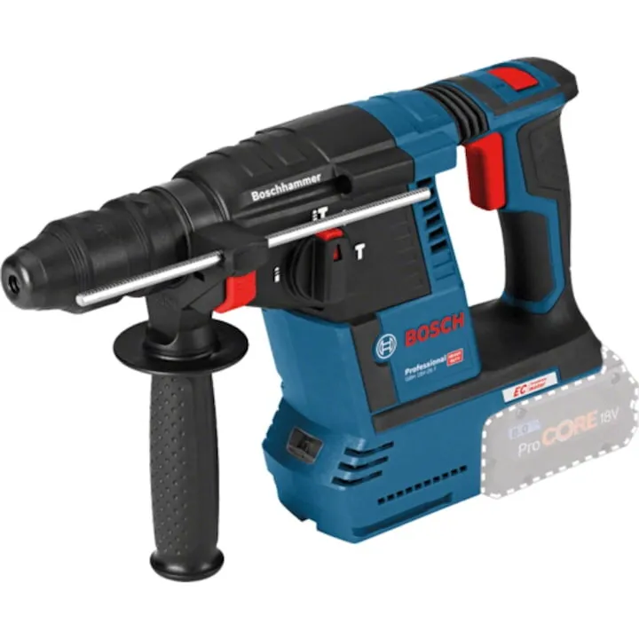 BOSCH Ciocan rotopercutor Bosch Professional GBH 18V-26 F, 18 V, 2.6 J, 890 RPm, 4350 percutii/min, accesorii incluse, fara acumulator/incarcator