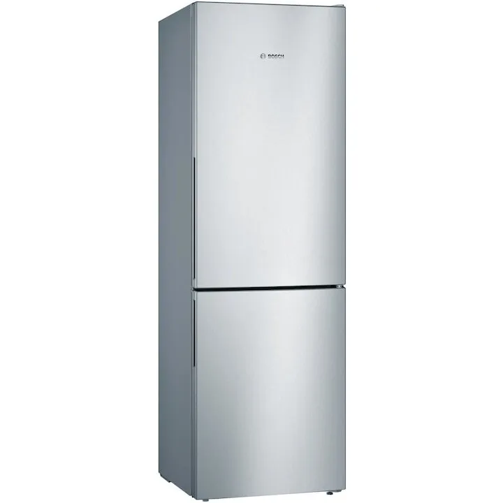 BOSCH Combina frigorifica Bosch KGV36VLEA, 308L, Clasa E, H 186 cm, Inox