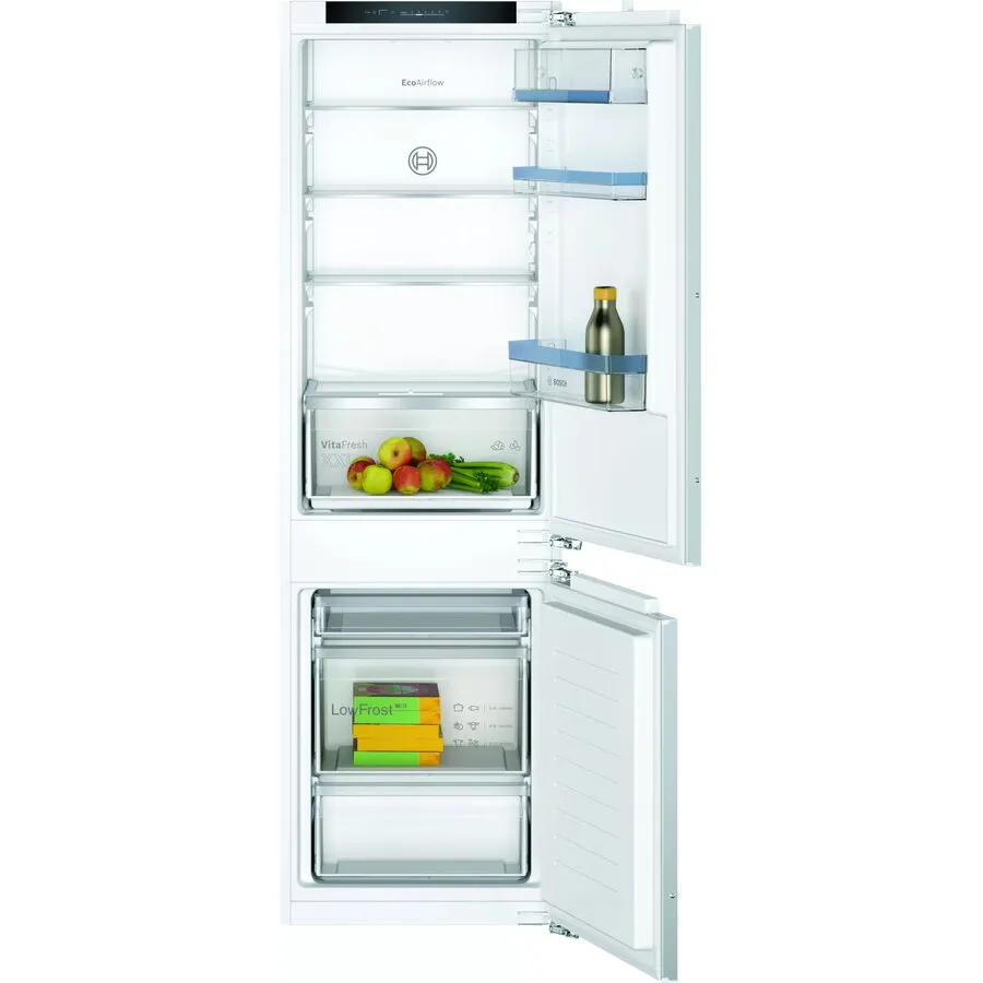 BOSCH Combina frigorifica incorporabila Bosch KIV86VFE1, 267 l, LowFrost, FreshSense, Clasa E, H 177.2 cm, Argintiu