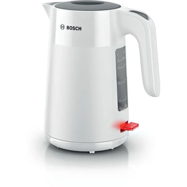 BOSCH Fierbator de apa Bosch TWK2M161, 1.7l, filtru de calcar,oprire automata, protectie impotriva supraincalzirii si functionarii fara apa, oprire in momentul ridicarii canii de pe suport, Alb