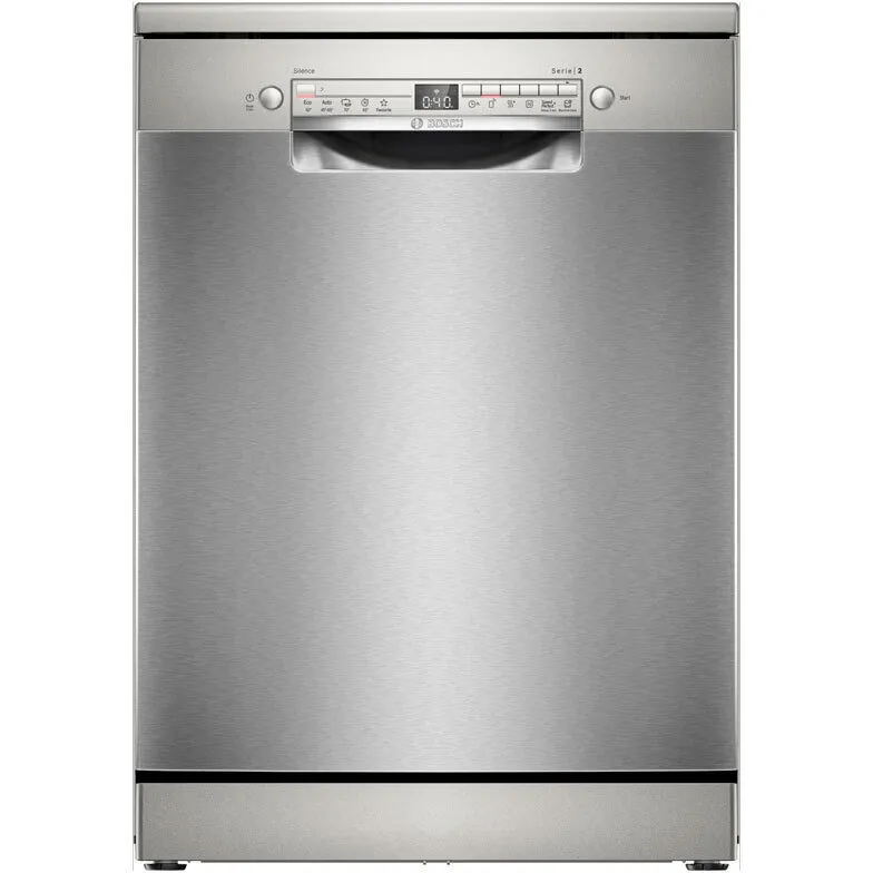 BOSCH Masina de spalat vase independenta Bosch Serie 2 SMS2HTI06E, 60cm, 2400W, Clasa C, 13 seturi, 5 programe, Argintiu