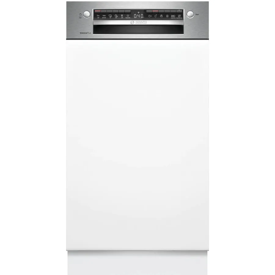 BOSCH Masina de spalat vase partial incorporabila Bosch Serie 4 SPI4EMS17E, 45cm, 10 seturi, 6 programe, Otel Periat