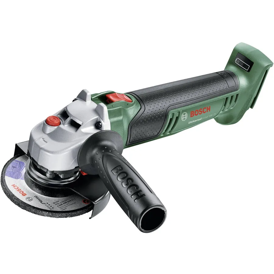 BOSCH Polizor unghiular pe acumulator Bosch UniversalGrind 06033E5001, 18 V, 125 mm diametru disc, 12.000 RPM, fara acumulator/incarcator, Verde