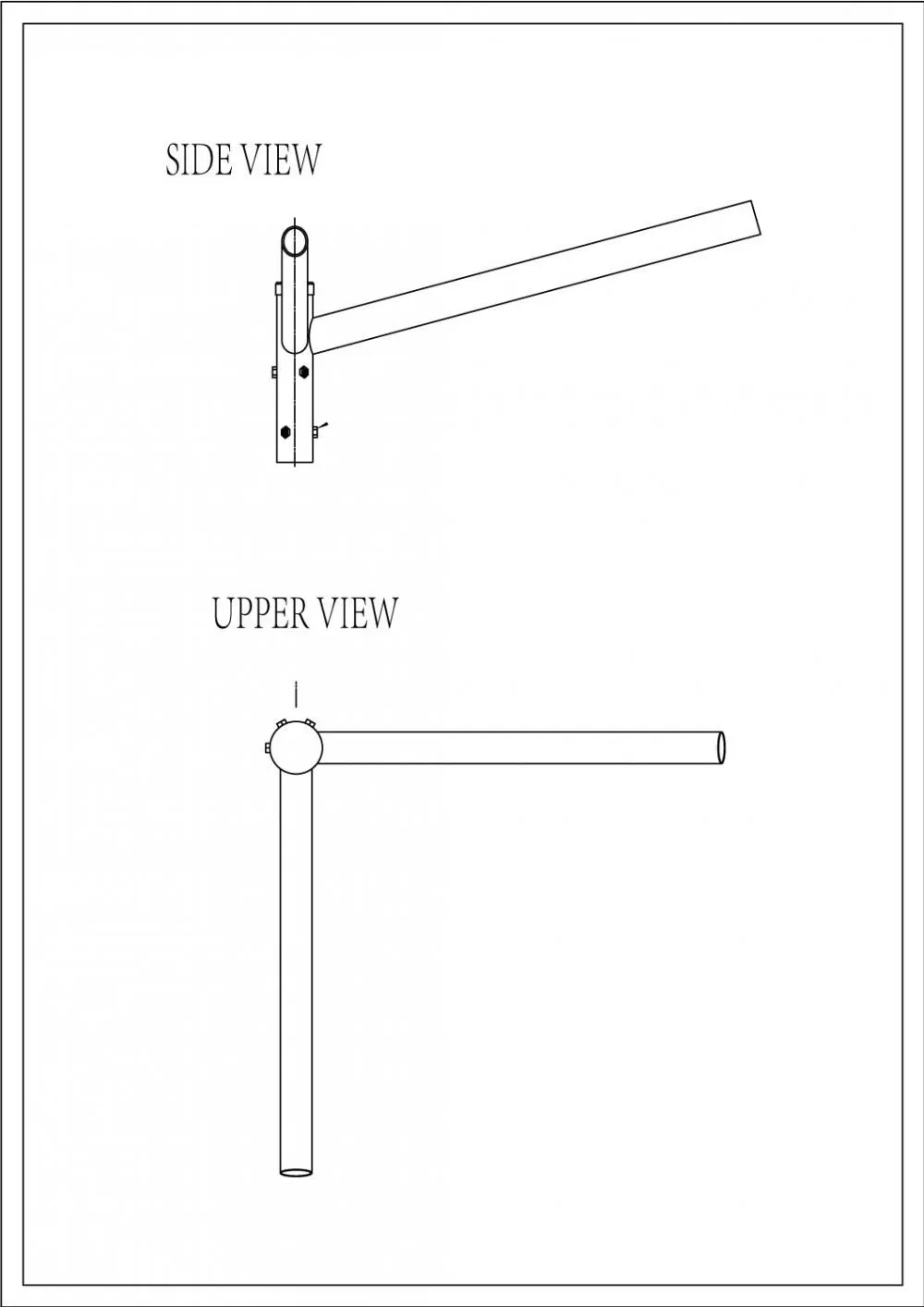 Brat Dublu Drept 90Â° 0.5m