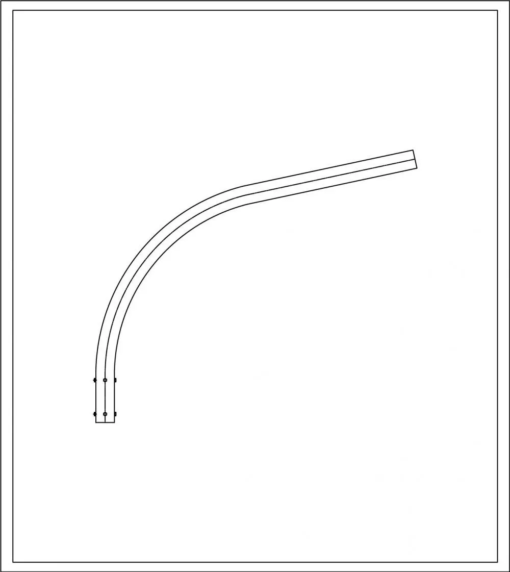 Brat Simplu Curbat 1m