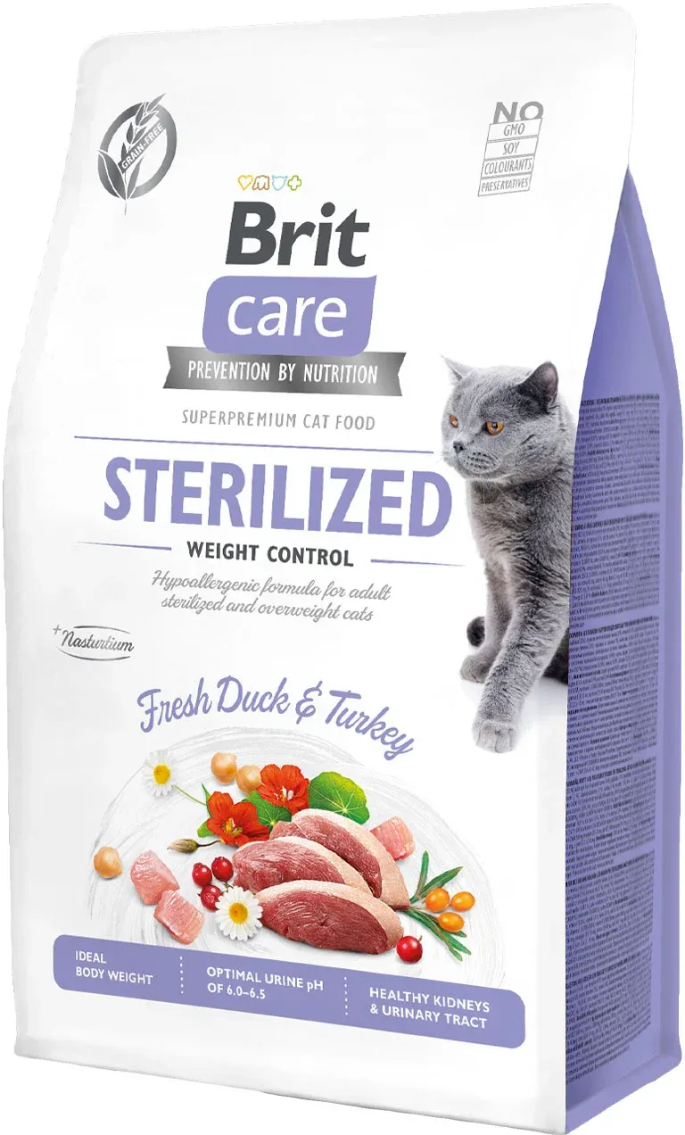 BRIT CARE Hrană uscată pentru pisici sterilizate, Sterilized Weight Control