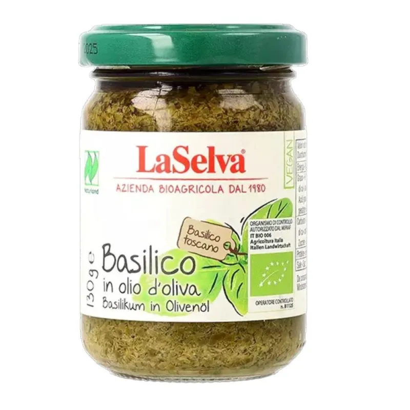 Busuioc Bio in Ulei de Masline, 130 g, LaSelva
