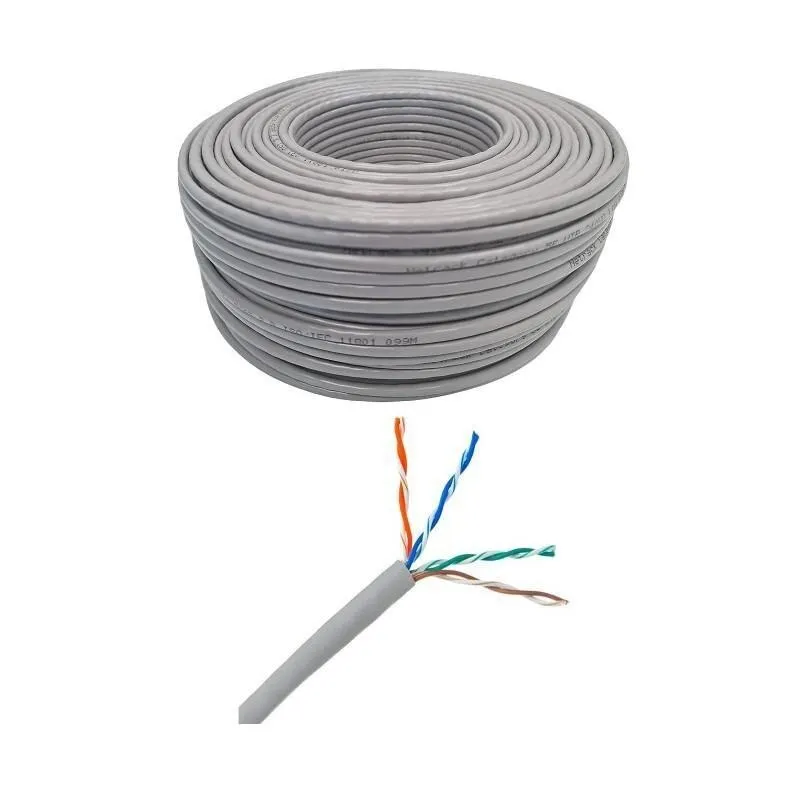 Cablu CAT6 UTP, 4x2x0.50mm CCA, rola 100m, gri