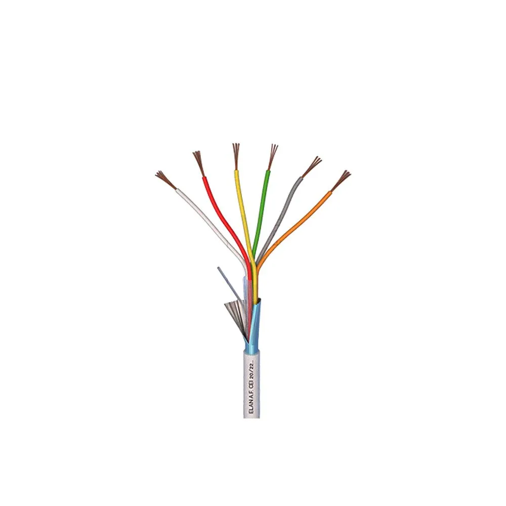 Cablu ecranat alarma Elan 6x0.22, cupru, 4.6 mm, 100 metri