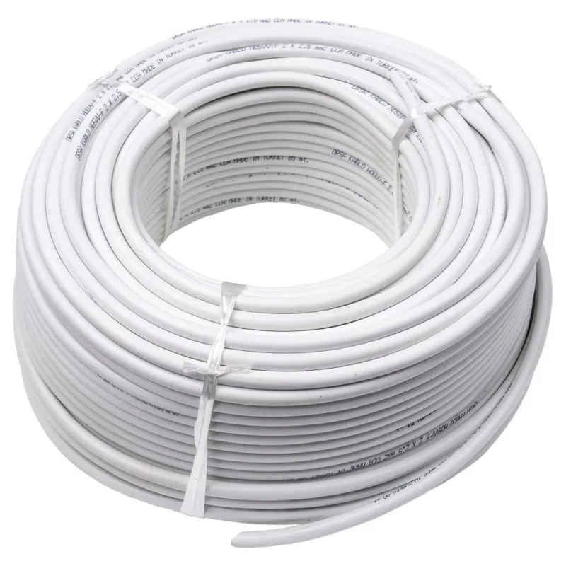 Cablu Electric Simplu Alb, 3 x 2.5 x 100 m, Clasa de Protectie A++