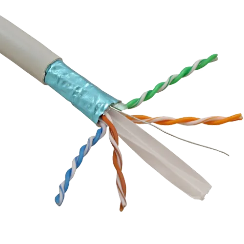 Cablu FTP, cat 6E, CUPRU 100%, manta LSZH 305m  - ELAN ELN-FTP-6-CU