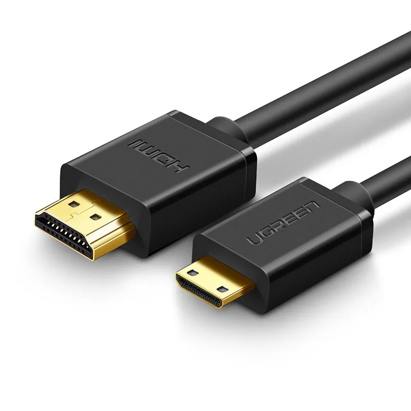 Cablu video UGREEN HD108 Mini HDMI tata - HDMI tata, 4K, 60Hz, 1.5m, Negru