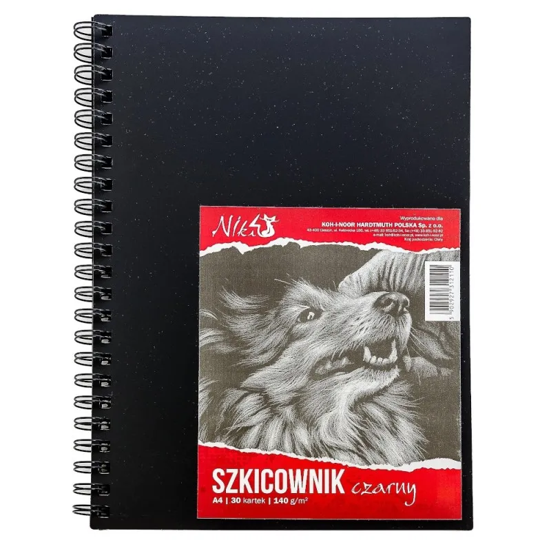 Caiet de Schite cu Hartie Neagra, Koh-I-Noor Niki, A4, 30 File, Spira