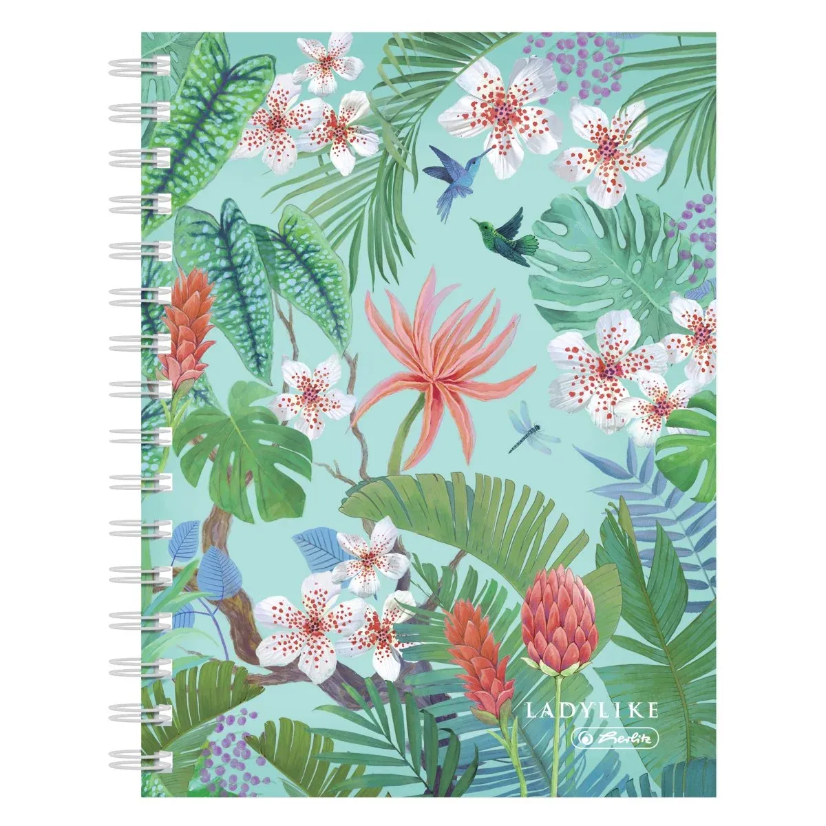 Caiet matematica cu spirala, A5, Herlitz, Ladylike Jungle, 100 file