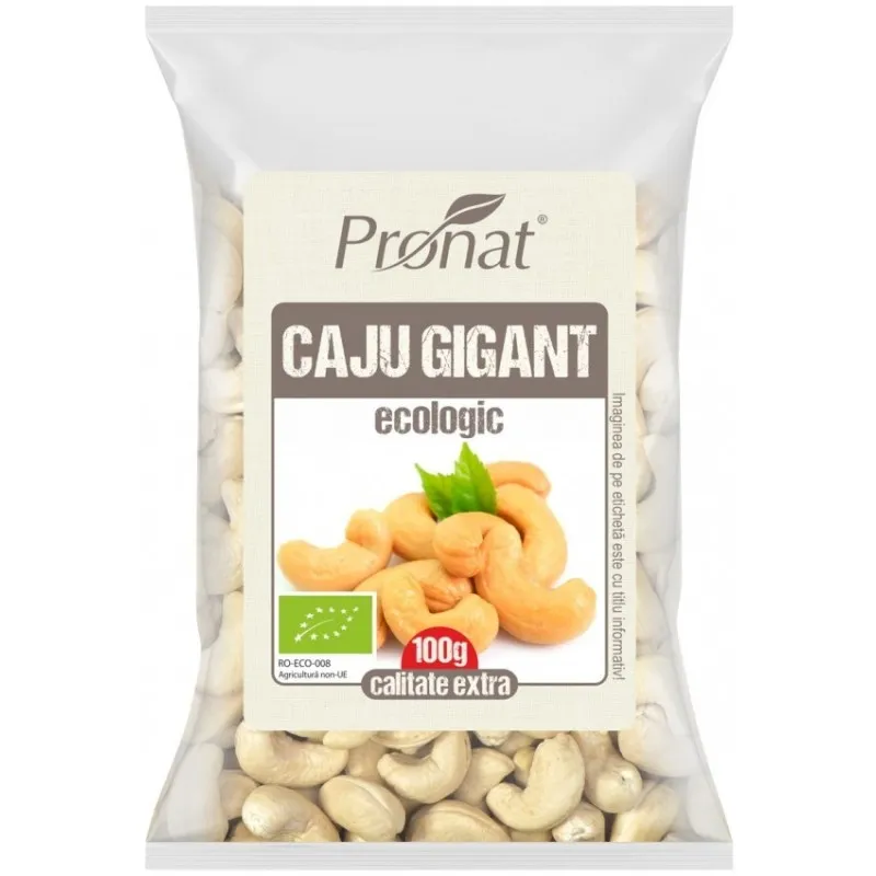 Caju Intreg, Natur, Bio, 100 g, Pronat