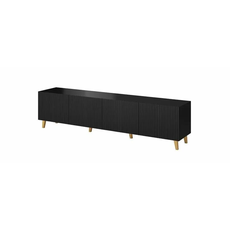 Cama&nbsp;MEBLE Comoda Cama Meble TV Pafos, 200x42x52,  Negru mat
