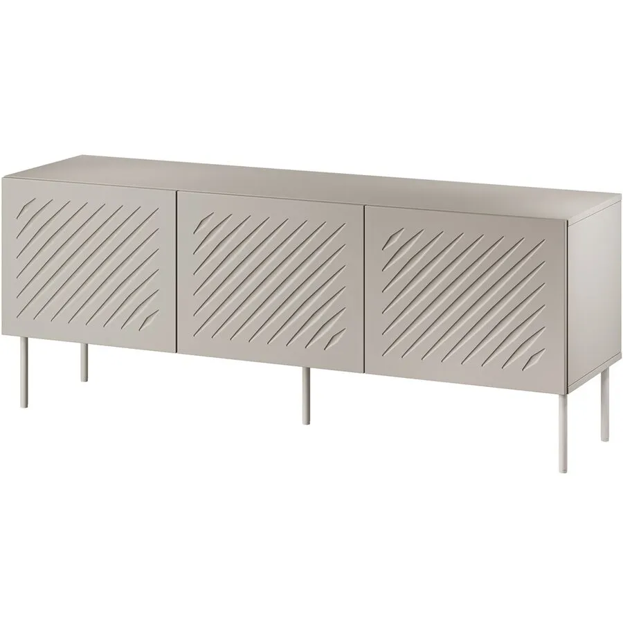 Cama&nbsp;MEBLE Comoda RTV SIENA, 150,5x40x60 cm, 3 usi,Cashmere matt