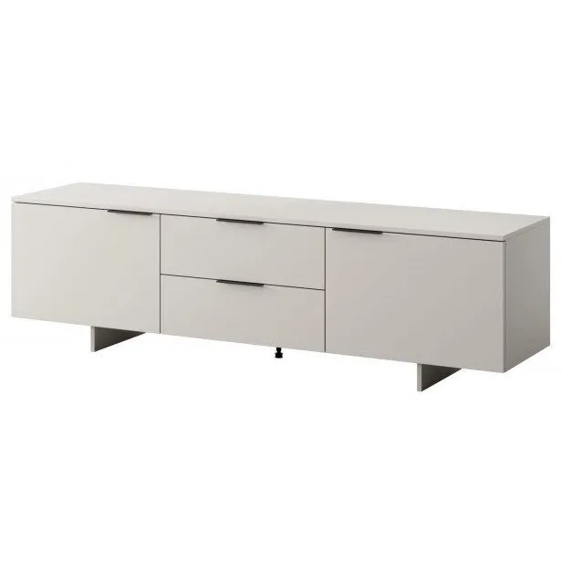 Cama&nbsp;MEBLE Comoda TV Cama Meble Alma, 2 usi 2 sertare, 180x41.5x55cm, PAL-MDF, Gri