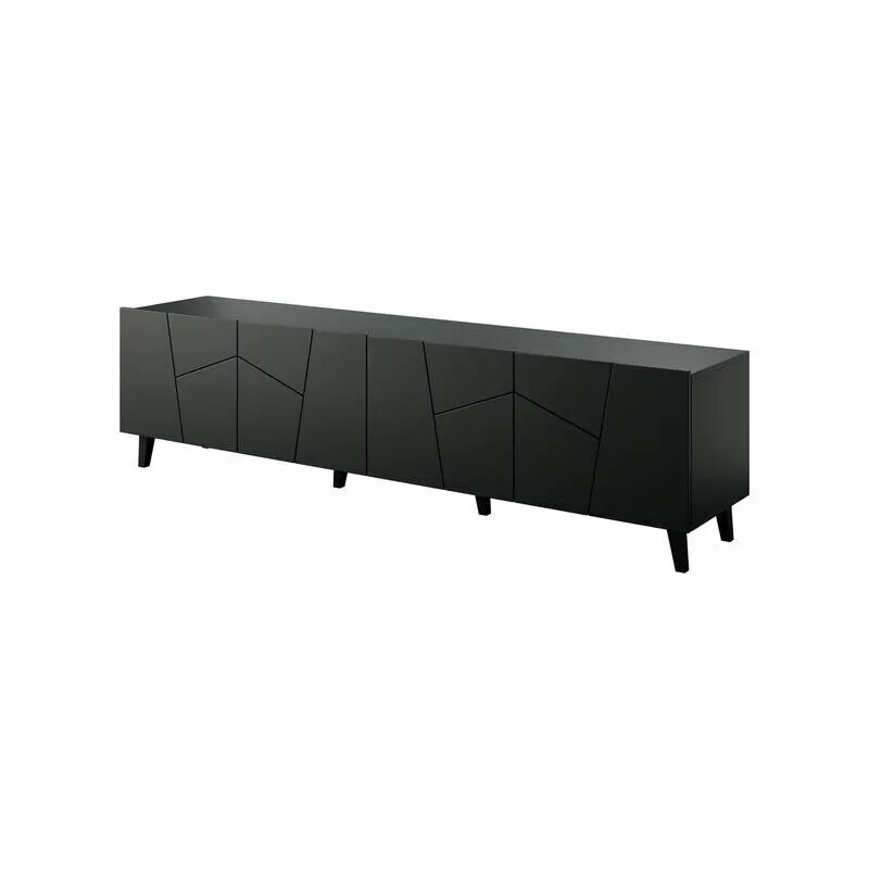 Cama&nbsp;MEBLE Comoda TV Cama Meble Etna, 200x42x52, Negru mat