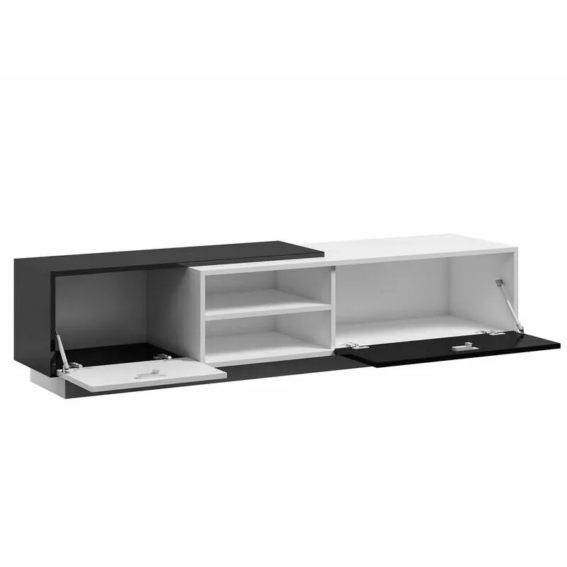 Cama&nbsp;MEBLE Comoda Tv  Cama Meble Sigma1 180, Alb-Negru