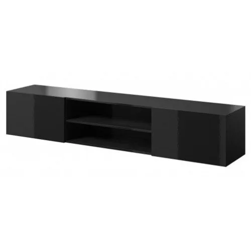 Cama&nbsp;MEBLE Comoda TV, Cama Meble Slide, PAL-MDF, 37x40x200cm, Negru