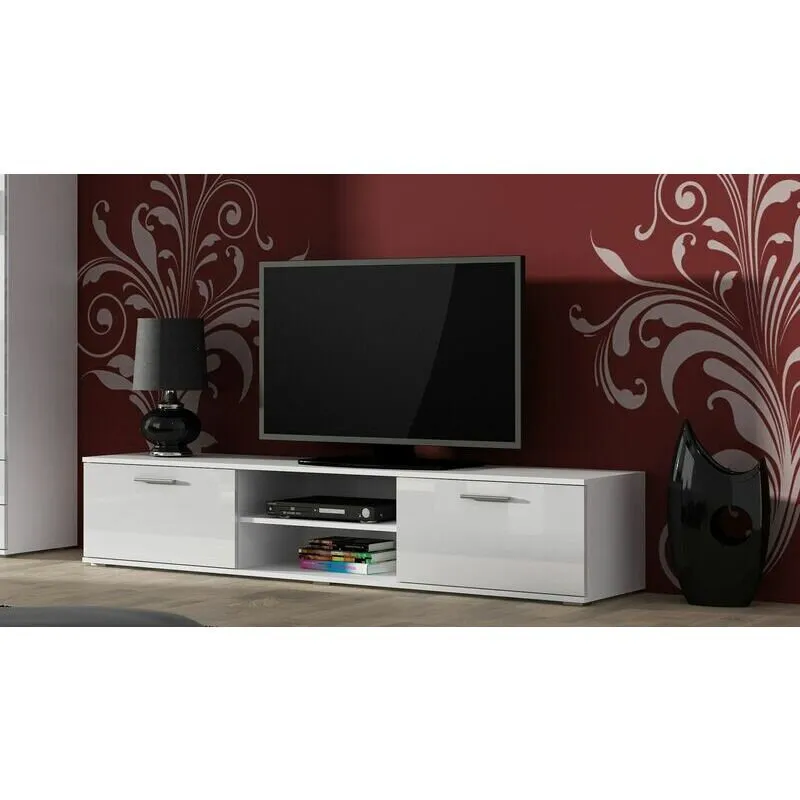 Cama&nbsp;MEBLE Comoda TV, Cama Meble Soho, PAL-MDF, 37x43x180 cm, Alb