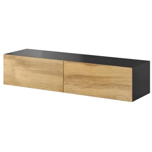 Cama&nbsp;MEBLE Comoda TV, Cama Meble Vigo, PAL, 30x40x140cm, Maro-Negru