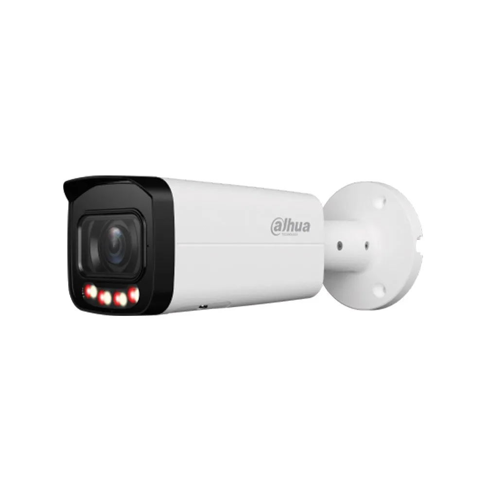 Camera de supraveghere exterior IP cu iluminare duala Dahua WizSense IPC-HFW2649T-ZAS-IL, 6 MP, 2.7-13.5 mm, IR/Lumina alba 60 m, microfon si difuzor, slot card, ONVIF, PoE