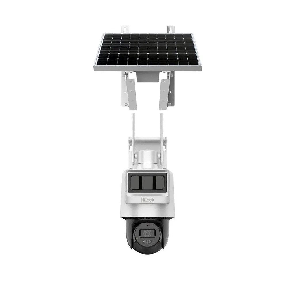 Camera supraveghere PTZ rotativa GSM 4G LTE Hikvision HiLook PTZ-N2C200I-K/4G/C05S10, 2 MP, PIR + Radar 12 m, 2.8 mm, IR 30m, microfon si difuzor, acumulator 50.76 Wh, panou solar, slot card