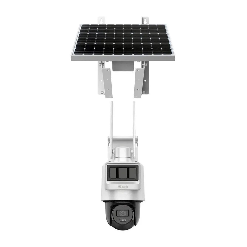 Camera supraveghere PTZ rotativa GSM 4G LTE Hikvision HiLook PTZ-N2C400I-K/4G/C05S10, 4 MP, PIR + Radar 12 m, 4 mm, IR 30m, microfon si difuzor, acumulator 50.76 Wh, panou solar, slot card