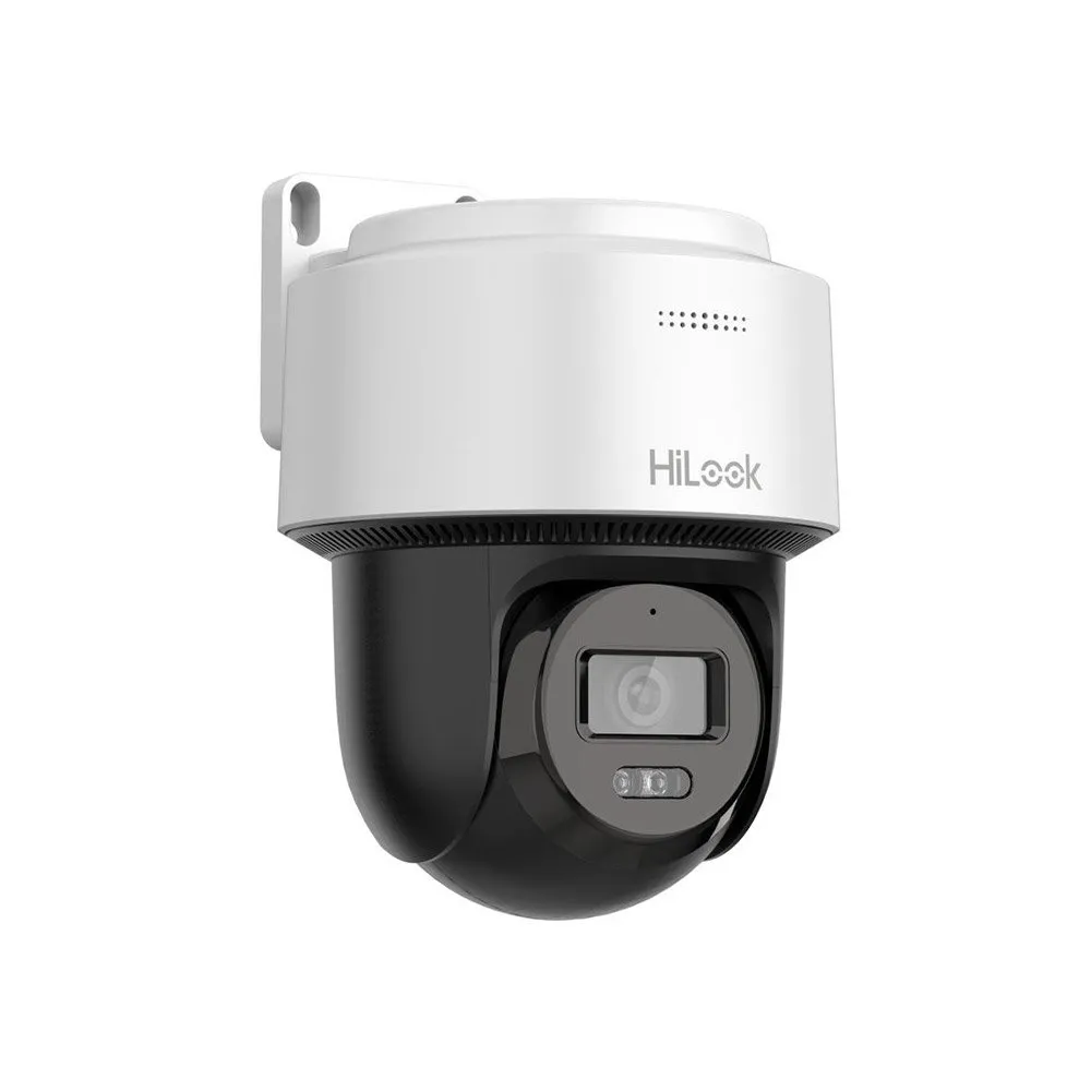 Camera de supraveghere rotativa IP PT Speed Dome Hikvision HiLook Darkfighter PTZ-N2C400M-DE, 4 MP, IR 30 m, 2.8 mm, PoE, slot card, auto-tracking, microfon
