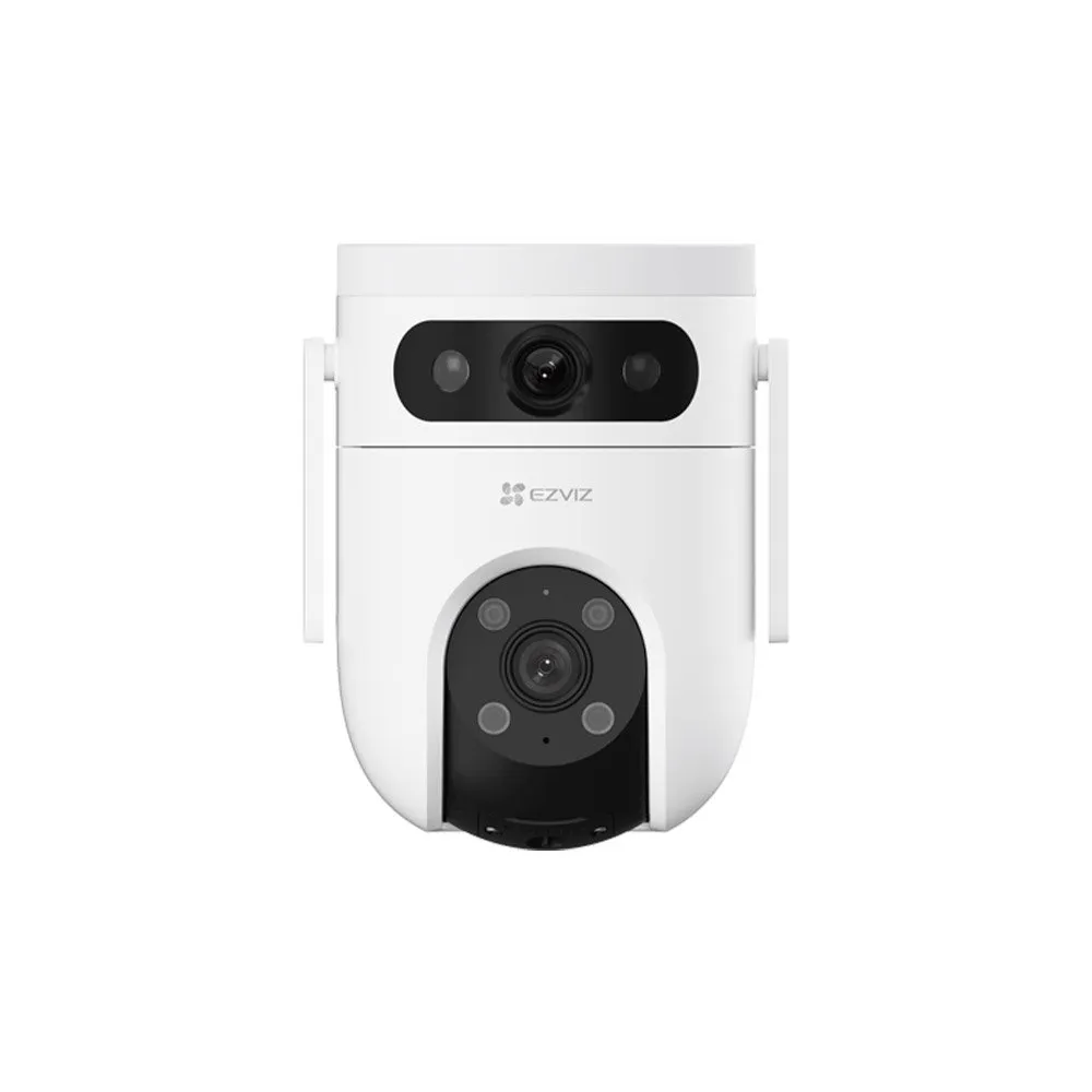 Camera supraveghere cu lentila duala IP WiFi PT EZVIZ CS-H9C-3MP(DL), 3 MP, 2.8-6 mm, 2.4 GHz, IR/lumina alba 30 m, sirena, auto-tracking, microfon si difuzor, slot card
