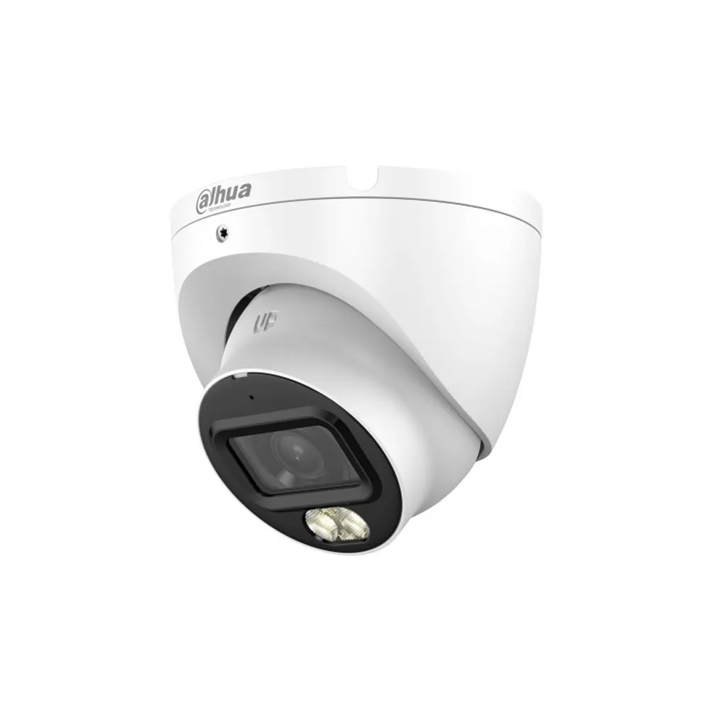 Camera supraveghere Dome cu iluminare duala Dahua Smart Dual Light HAC-HDW1500TLM-IL-A-S3-DIP, 5MP, 2.8 mm, IR/lumina alba 30 m, microfon