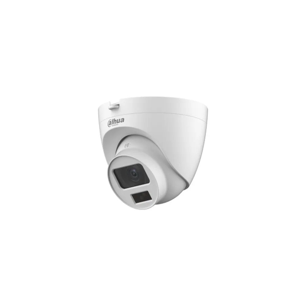 Camera supraveghere Dome Dahua Smart Dual Light HAC-HDW1500CLQ-IL-A-S2, 5 MP, IR/lumina alba 20 m, 2.8 mm, microfon, instalare usoara